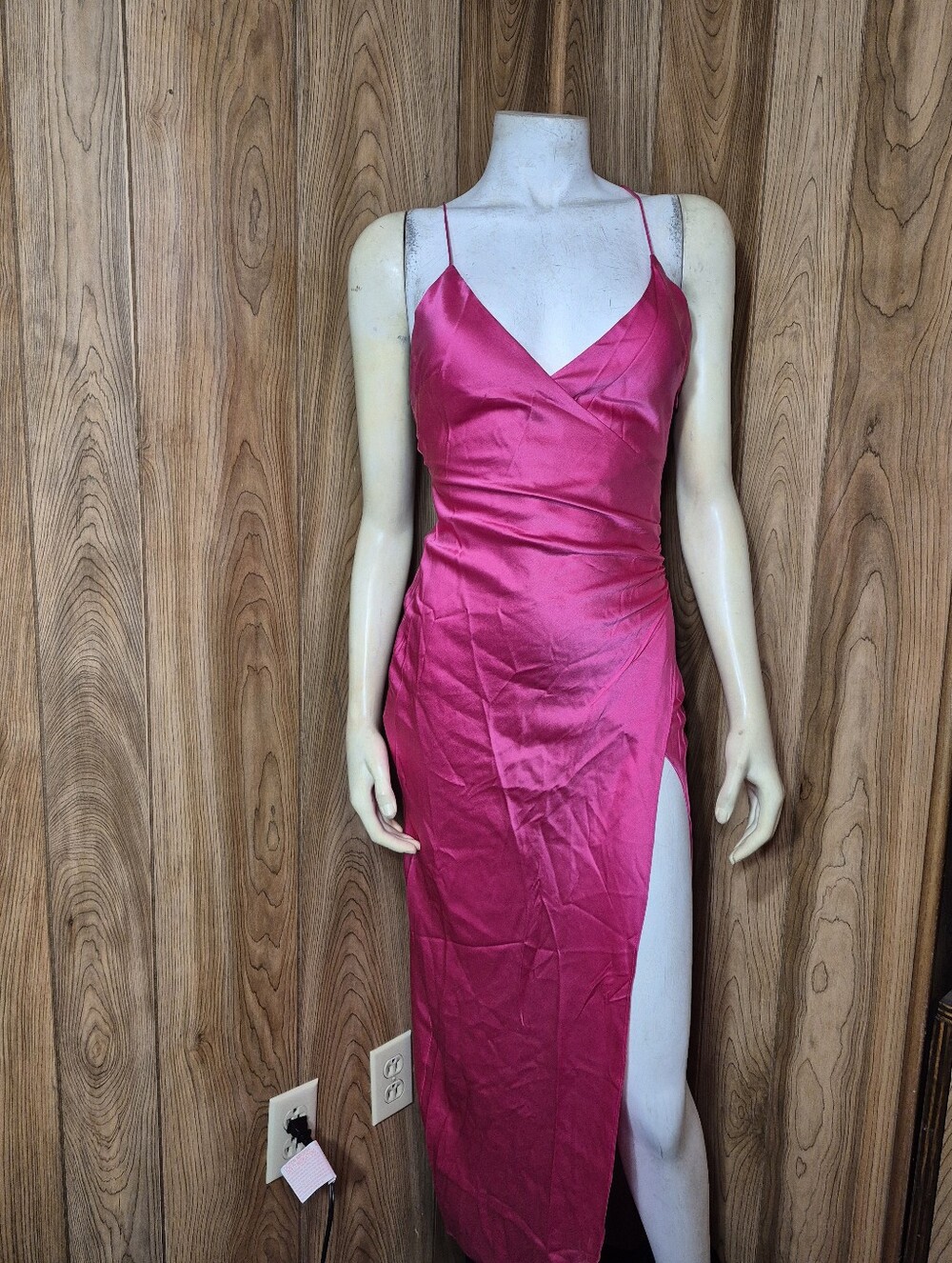 SER.O.YA Emma Silk Dress Fuchsia Pink Long Slip XS NWT $395..in great condition.